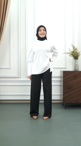 Atasan Baju Kaos knit rajut Wanita Terbaru Blouse Muslimah Top Basic Polos Premium Kekinian