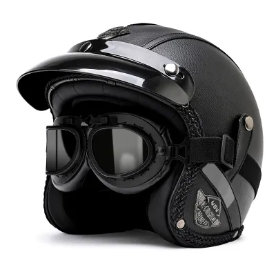 Certified Retro Cruiser Motorcycle Half Helmet