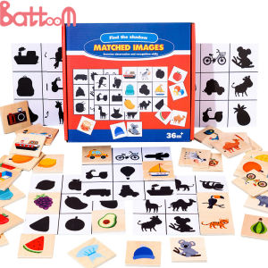 New Kids Wooden Toy Learning Animal Fruit Find Shadow Matching Jigsaw Puzzle Game Baby Montessori Educational Toys for Children