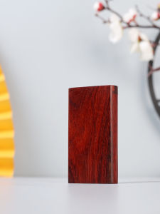 Mini Portable Travel Solid Wood Storage Box Toothpick Box Dental Floss Box Small Leaf Purple Sandalwood Wooden Box