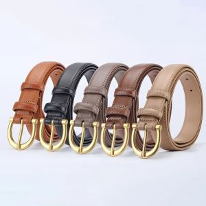 Womens Genuine Leather Belt - Soft Crack-Resistant Versatile Suitable for Jeans and Dresses