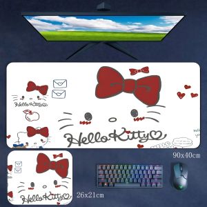 Sanrio | Precision Edge Locking High Quality Rubber Mouse Pad Cartoon Hello Kitty Girls Cute Office Computer Keyboard Pad Wrist Mouse Pad