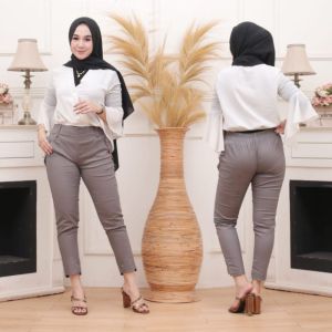 CELANA WANITA PANJANG JUMBO BAGGY PANTS BAHAN TWILL COMBET PREMIU IMPORT PANJANG