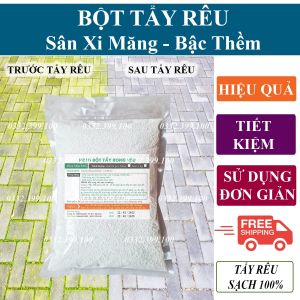 [ Loại Tốt ] 3kg Bột Tẩy Rong Rêu Sân Xi Măng Sàn Nhà - Sạch Nhanh Dễ Sử Dụng