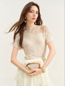 BADINA | Elegant Lace Trimmed Blouse