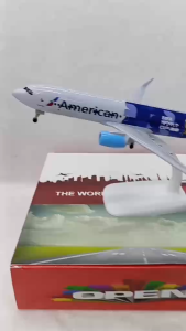 American Airlines Boeing 777-200ER 8" FIFA World Cup Diecast Airplane Model with Stand Collectible Aircraft Display Model Aviation Souvenir Gift for Plane Enthusiasts & Collectors