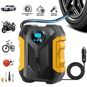 CARSUN 12V Car Air Pump 150PSI Portable Tire Inflator Digital Gauge LED Auto Shut-off for Motorcycle Bicycle Ball Pump CE