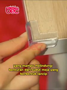 Pelindung Sudut Meja | Pelindung Anak Siku Meja Kursi Bentuk L Silicon Transparan