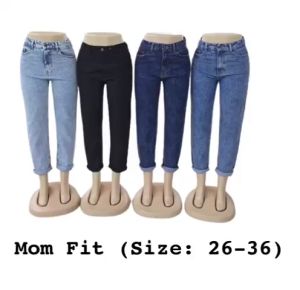 Ladies Mom fit Jeans (Size: 26-36) GooD Quality
