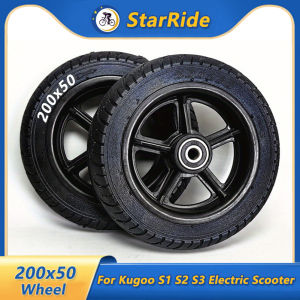 200x50 Solid Tire Wheel for Kugoo S1 S2 S3 Electric Scooter Balance Bike 8x2 Plastic Wheel Hub with 10mm Bearing Explosion-proof