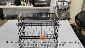 3 layers Vegetable Storage Rack kitchen countertop Removable Storage Basket multi-layer Fruit Vegetable Storage Basket