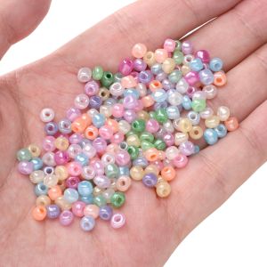 4Mm 15 gam/túi Thủy Tinh hình hạt gạo Kem Loạt Hạt Cho Vòng tay thủ công Vòng Cổ Bông Tai Keychain Tự Làm Thủ Công Phụ kiện làm đồ trang sức