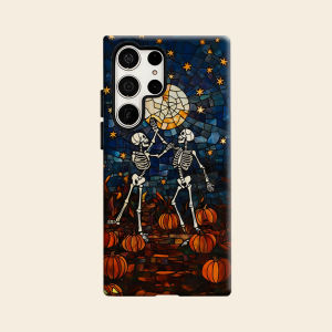 Stained Glass Skeleton Luxury Fashion Full Lens Protective Case for Samsung Galaxy S26 S25 S24 A56 A36 Plus Ultra