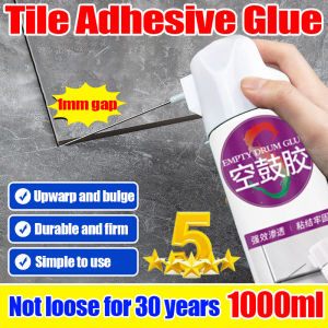 👍🏻Increased viscosity👍🏻 Tile Adhesive Glue 1000ml Easy to bond and fall off hollow warping and abnormal noise strong loose repair adhesive floor repair Tile adhesive glue repair Tile hollow glue tile hollow injection glue