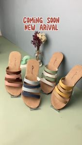CMT Sandal Wanita Isabela Slop Kokop Slide Flat Teplek Motif Kombinasi  Color Series karet sendal