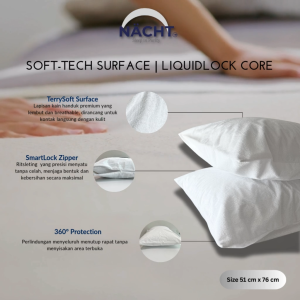 NÄCHT Terry Shield Pelindung Bantal Anti Air