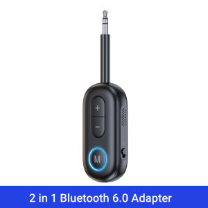 kebidumei | Bluetooth 6.0 Audio Transmitter Receiver 3.5MM AUX Hifi Stereo Music Wireless Adapter With Mic For Car Airplane TV PC Headphone