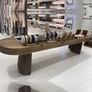 Original Wood Large Board Display Table Shoe Bag Placement Middle Island Running Platform Solid Wood Korean Style Artistic