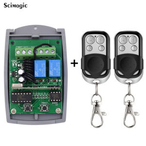 2CH & 433.92 MHz Transmitter Gate Keyfob Remote Control Garage Door Receiver 433mhz Rolling Code