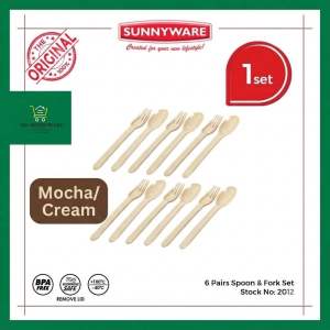 Spoon & Fork(6pairs) Plastic Spoon and Fork 6pcs 6sets 6 pairs Kutsara Tinidor Kainan Lunchbox - Sunnyware #2012