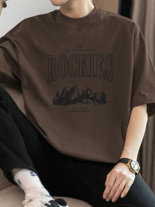 Áo Thun Cotton Nguyên Chất 260g Dáng Rộng Tay Ngắn Cổ Tròn Thời Trang Mùa Hè Áo Thun Nam Phong Cách Mỹ Thoáng Khí