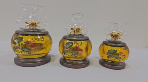 Đèn Lưu Ly Size LớnThờ Cúng Đặt Bàn Thờ Thần Tài chất Liệu Lưu Ly cao cấp Mã 050 - Đồ Cúng Bát Tràng
