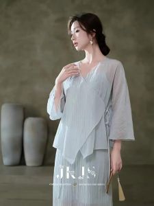 JK&JS | Vinegar Silk Embroidered Light Chinese Style Shirt