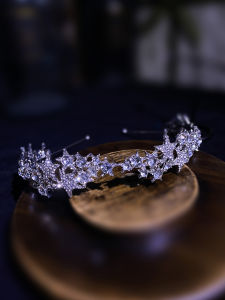 Elegant Korean Style Girls Crown Headwear Sparkling Water Diamonds Performance Birthday Gift Children Accessories Hairband