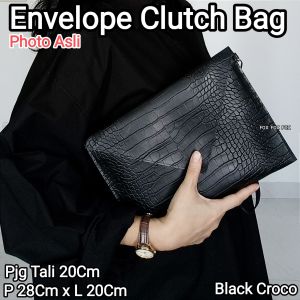 Fox- Envelope Clutch Bag/ Tas genggam / Tas Kulit / Tas Kasual