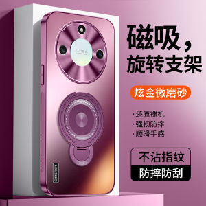 Honor X40 GT Magnetic Absorption Metal Phone Case Full Cover Shockproof Luxury Business Style Protective Shell for Men And Women