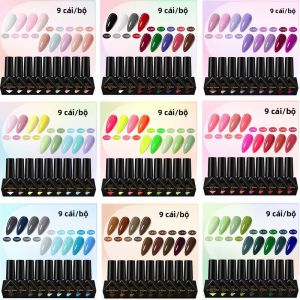 Bộ 9 Sơn Gel Móng Tay HEMA Free 10ml Bán Vĩnh Cửu Tẩy Được Bằng Đèn UV Dùng Trang Trí Móng Nghệ Thuật Bộ Sưu Tập Mùa Hè Dụng Cụ Làm Móng