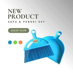Serok Sampah Plastik dan Sapu Mobil 1 Set Kecil Vinoda