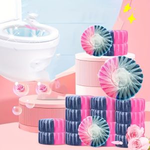 New Toilet Bowl Cleaner Toilet Flush Tank Blue Bubble Set Yellowing and deodorizingLong-Lasting Fresh Cherry Blossom Fragrance