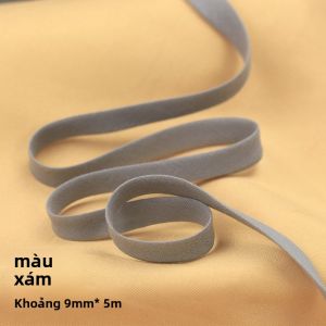 Băng Viền Cotton Gấp Đôi Không Cần Ủi Cho Quần Áo Trẻ Em Viền Cổ Áo Ép Vải Mỏng Dệt Kim Viền Viền Khóa