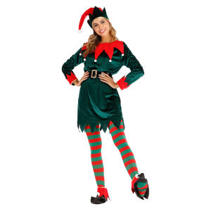 [Midnight store] The new Christmas elf womens suit bar party atmosphere fosters the multi-size Christmas lady holiday dress