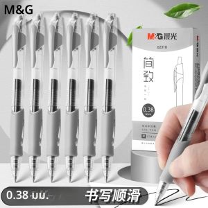 ปากกาเจล M&G 0.38 มม. ด้ามจับแบบนุ่ม หมึกสีดํา รีฟิลได้ เหมาะสําหรับนักศึกษาและสํานักงาน