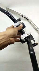 TRG Paket Stang Rzr Sonic 150r & Satria Fu plus Bracket Dudukan Raiser Satu Set Setang Stir Sonic 150 R & Satria F 150 Modif Roadrace Balap