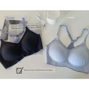 Breathable Y-Strap ไนลอน Bra ไม่มี Underwire ชุดนอนสบายเสื้อกั๊กสไตล์ชุดชั้นในสําหรับหญิงสาวพร้อมถ้วยแม่พิมพ์และ Latex Pad