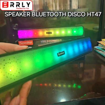 Speaker Bluetooth ERRLY E93 Disco HT47 LED 14 RGB LIGHT SOUNDBAR Portable Wireless Stereo Bass