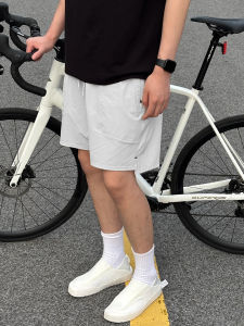 Quần Short Thể Thao Nam Mùa Hè Mỏng Bằng Lụa Băng Nhanh Khô Ngoài Trời Quần Ống Loe Có Túi Quần Chạy Bộ