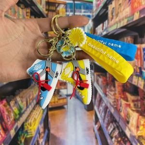 Tide brand mini aj1 keychain three-dimensional sneakers small model backpack schoolbag pendant pendant gift for men and women couples