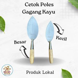 Cetok Semen Poles Gagang Kayu Perkakas Tukang Ukuran Kecil dan Besar