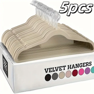 5pcs Stainless Steel Hangers – Non-Slip Non-Marking for Wet & Dry Clothes | Dorm & Closet Essentials | Polished Finish Space-S
