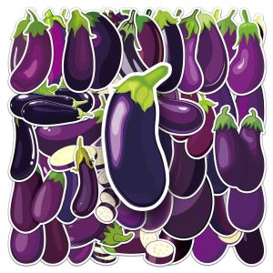 50-100 PCS Eggplant Graffiti Stickers Cartoon Vegetable Waterproof Decals for Water Bottle Laptop Tablet Stationery Notebook