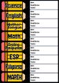 subject sticker label. 