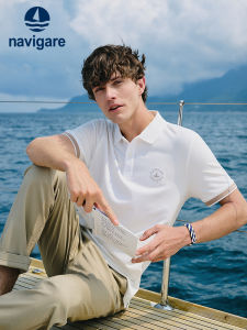 Navigare | Áo Thun Cổ Trụ Lụa Băng