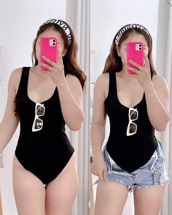 sando bodysuit knitted women's knitted body suit One piece bodysuit fits small to semi large
