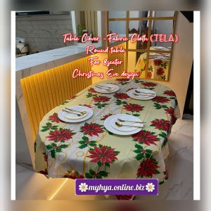 glamour CHRISTMAS EVE design 8seater table cover fabric (expect RECTANGULAR flat weave) / table cover CHRISTMAS DESIGN 1.5mx8ft long pangsapin ng mesa