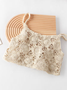 Mùa Xuân Mùa Thu Dệt Kim Ren Móc Em Bé Bé Gái  Áo Hai Dây Áo Khoác Trẻ Em Thời Trang Mới Bé Gái S Đa Năng Vai Áo Khoác Phong Cách Công Chúa Màu Sắc Tinh Khiết