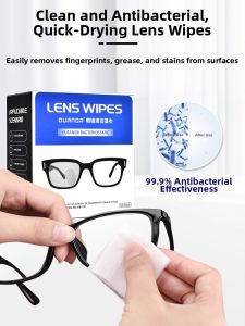 OURNOR | Fog Preventive Eye Glasses Cleaning Wipes Not Harmful to Lenses